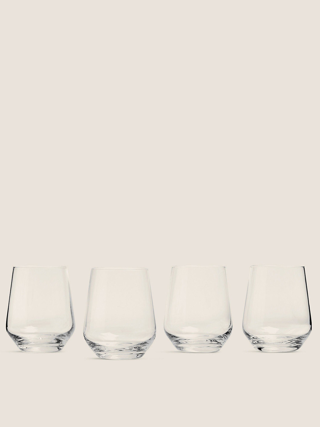 Buy Marks & Spencer Set Of 4 Transparent Glass Tumblers Bar And