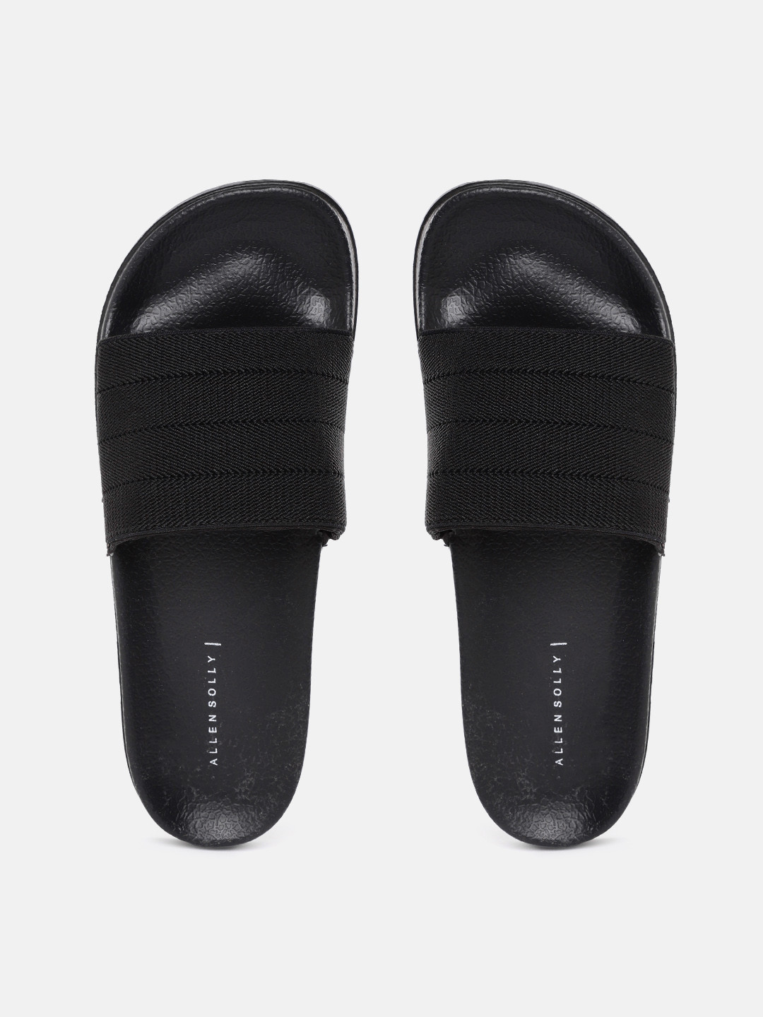 Buy Allen Solly Women Black Woven Design Sliders - Flip Flops for Women 17284362 | Myntra