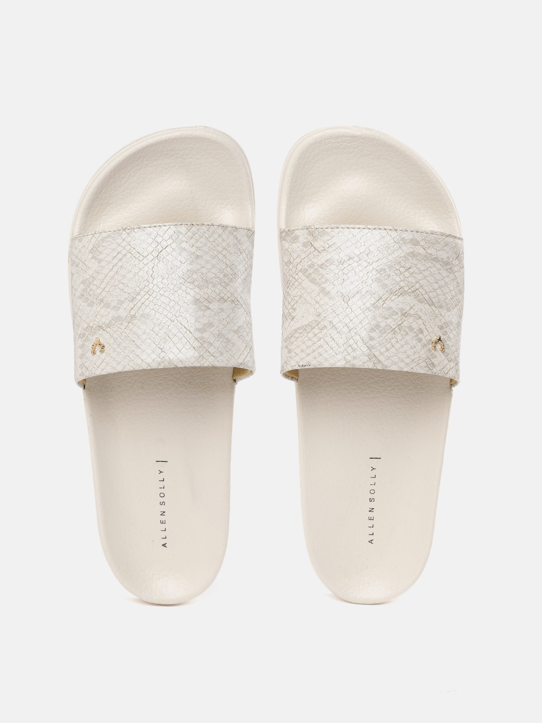 Buy Allen Solly Women White & Grey Snake Print Sliders - Flip Flops for Women 17284390 | Myntra