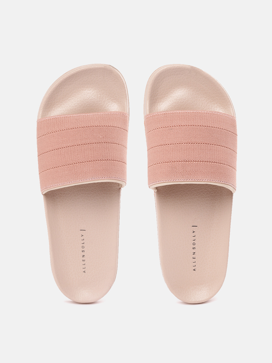 Buy Allen Solly Women Peach Coloured Woven Design Sliders - Flip Flops for Women 17284394 | Myntra