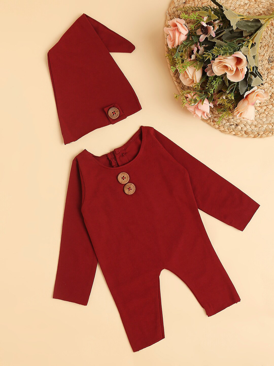 Buy Babymoon Maroon Photoshoot Props Costume Baby Photoshoot Props for Unisex Kids 17289728