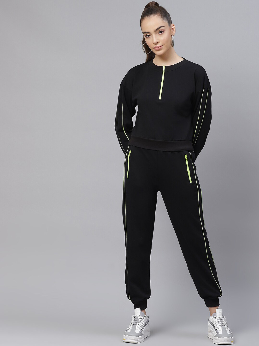 Buy Laabha Women Black Tracksuits Tracksuits for Women 17290066 Myntra