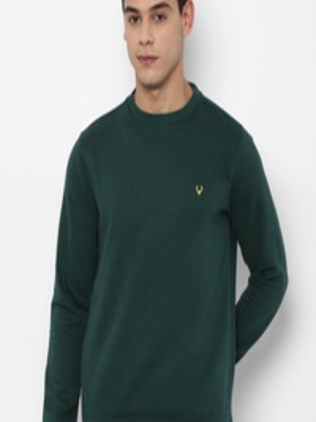 Buy Allen Solly Men Green Cotton Sweatshirt - Sweatshirts for Men ...