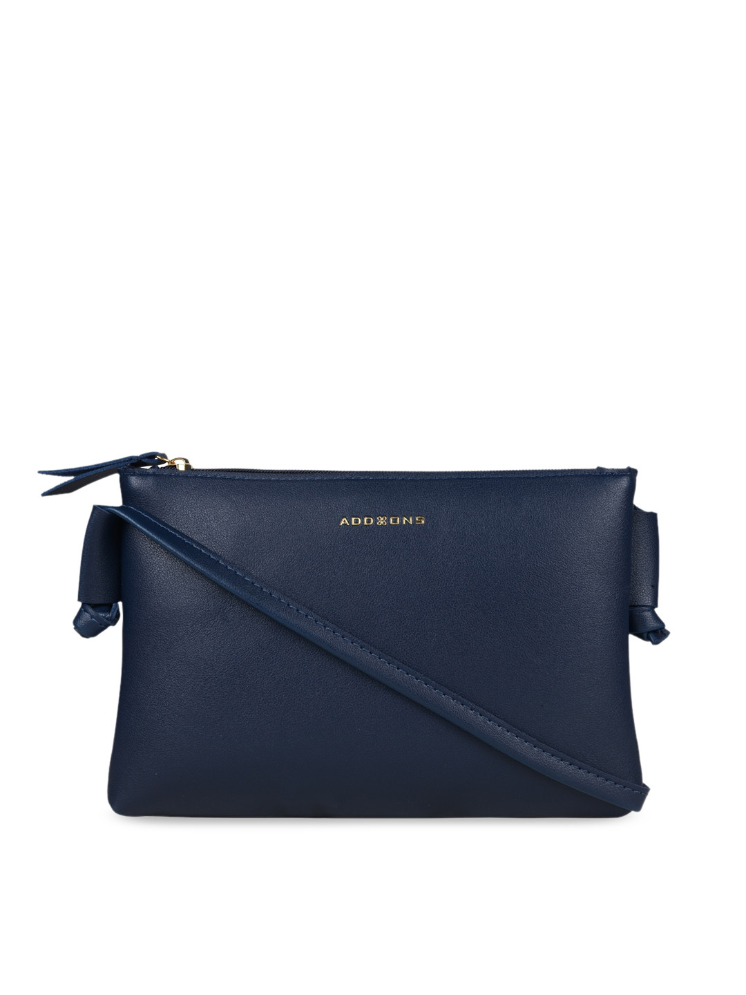 Buy Addons Navy Blue Structured Sling Bag Handbags for Women 17298860