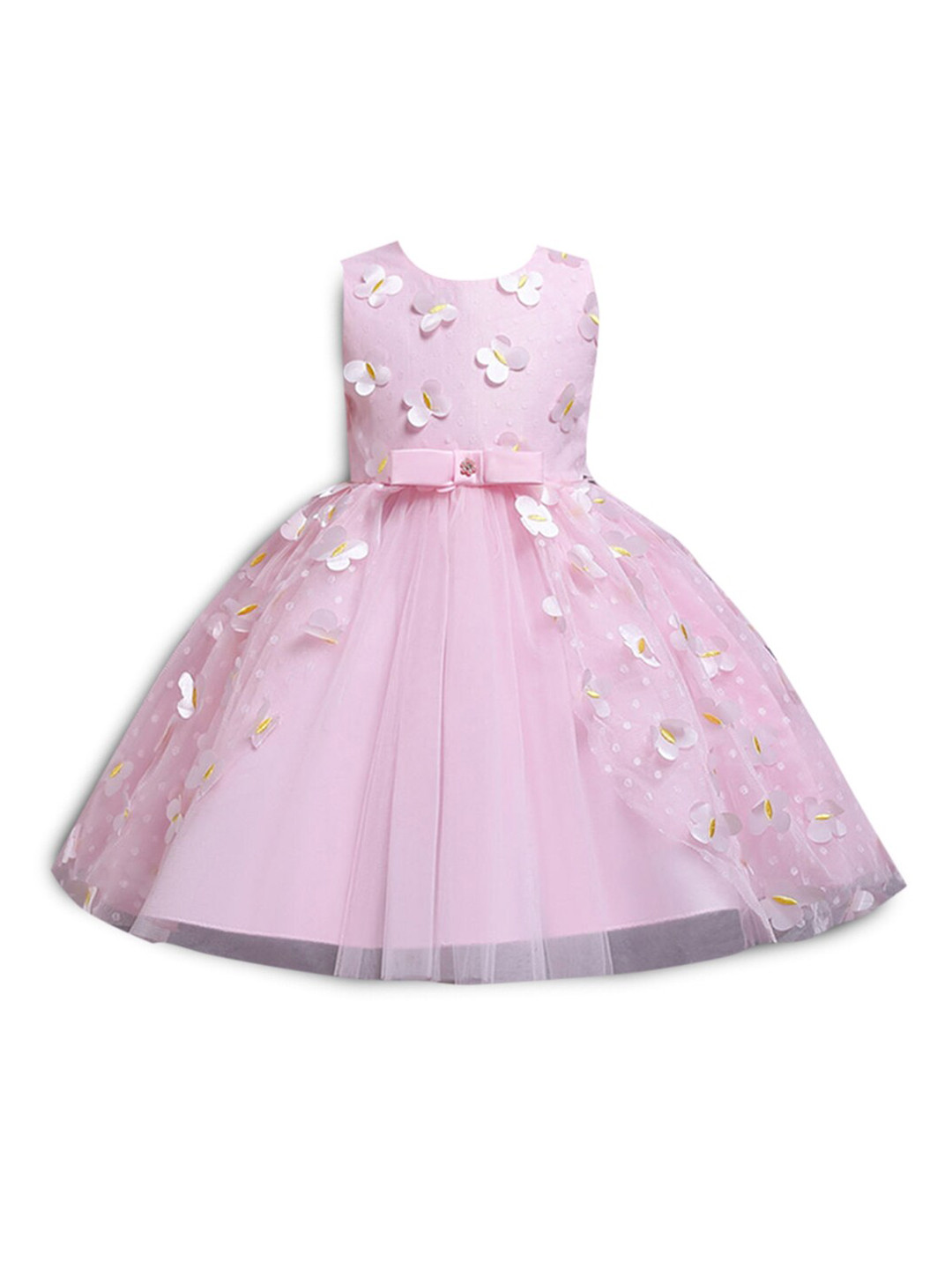 Buy Hopscotch Girls Pink Floral Embellished Maxi Dress Dresses for
