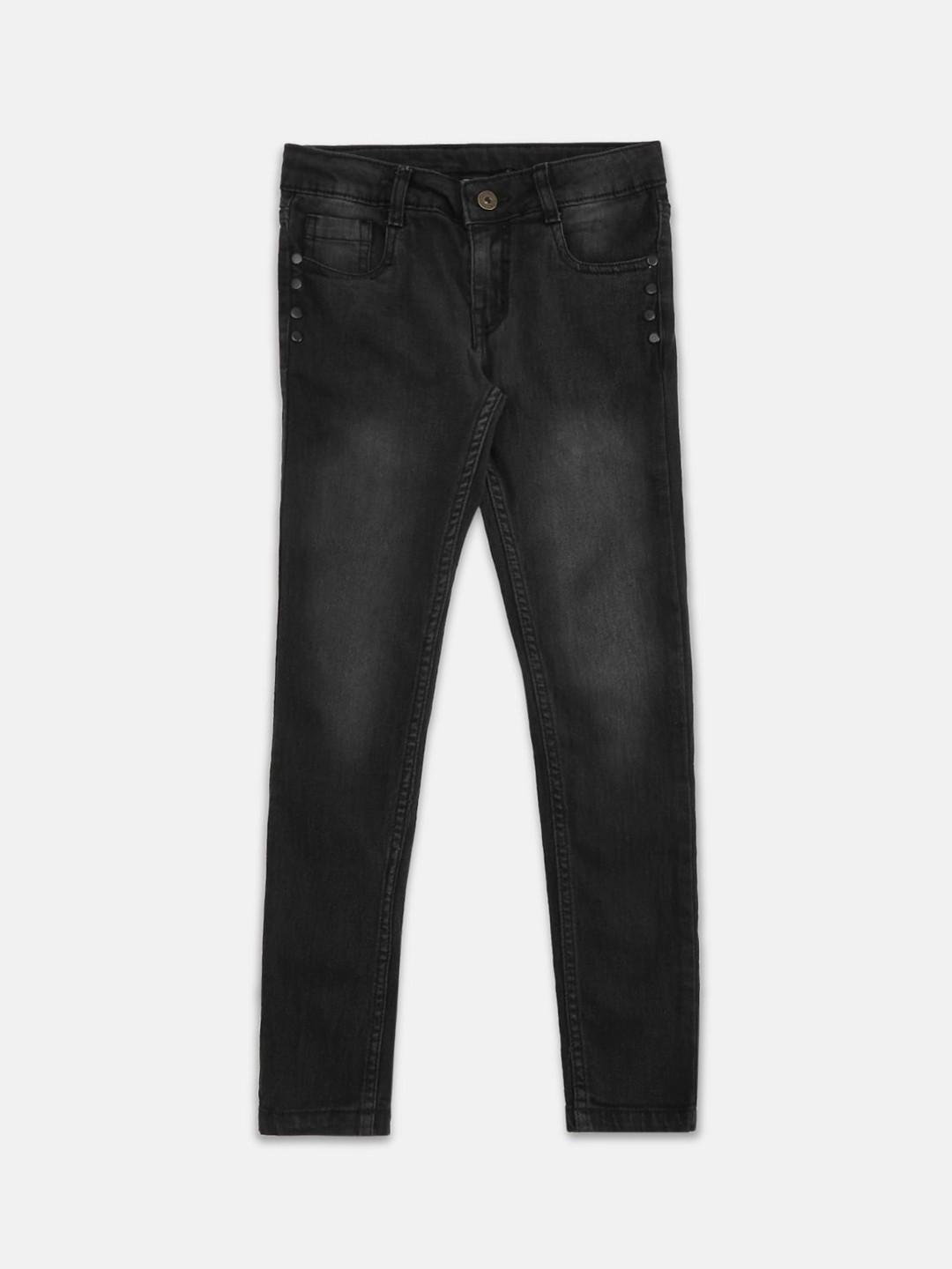 Buy Pantaloons Junior Girls Black Light Fade Pure Cotton Jeans Jeans