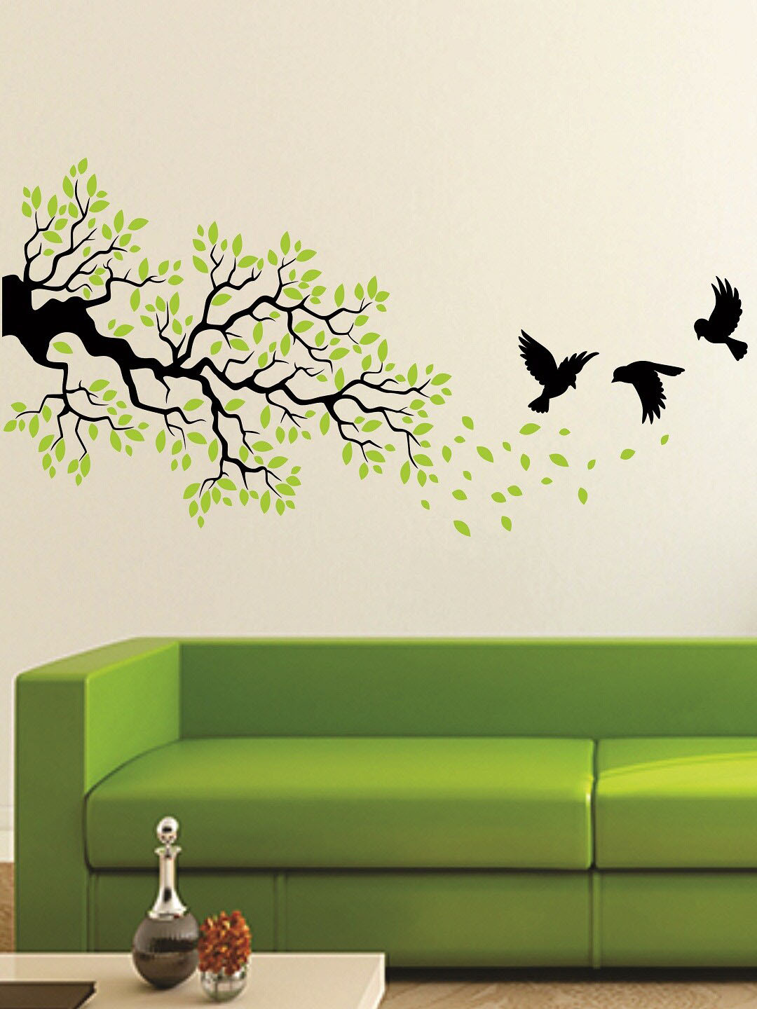 Buy WALLSTICK Black & Green Wall Sticker Decals And Stickers for