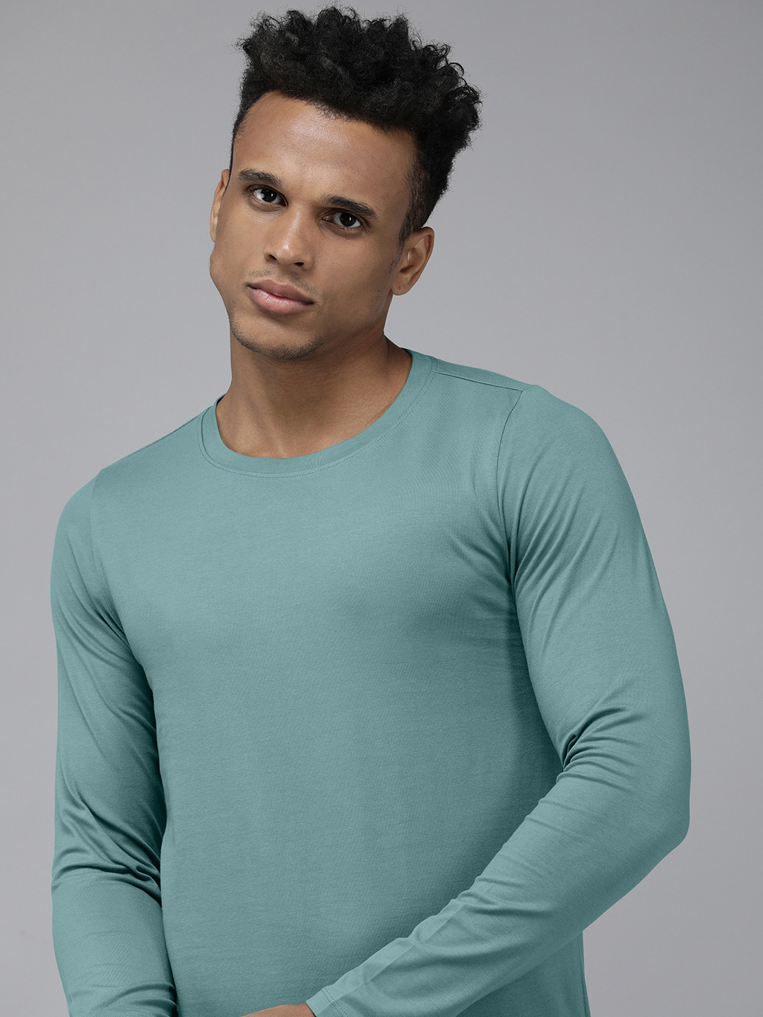 Buy Roadster Men Blue Solid Muscle Fit T Shirt Tshirts for Men