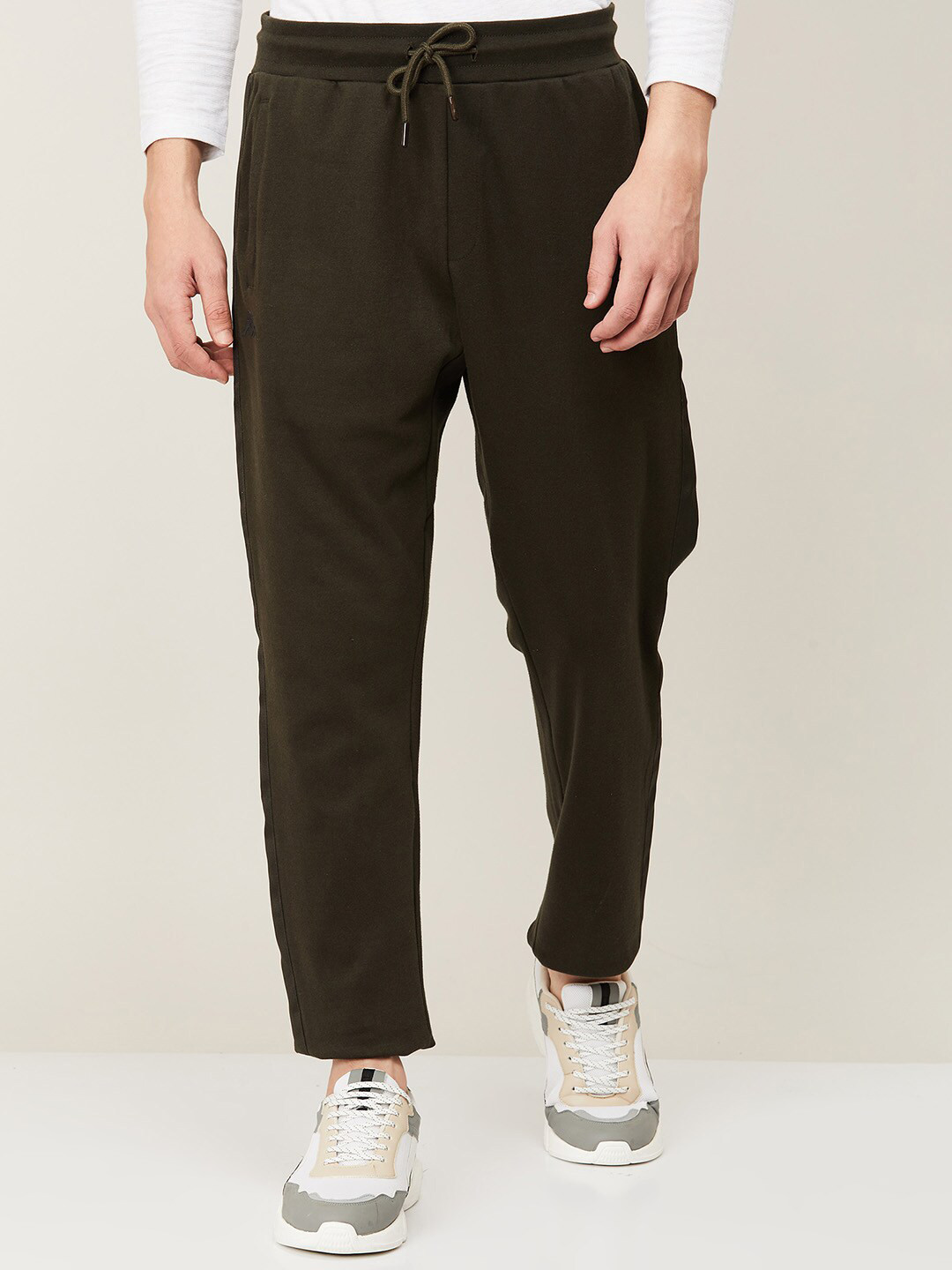 Buy Kappa Men Olive Green Solid Cotton Track Pant Track Pants for Men