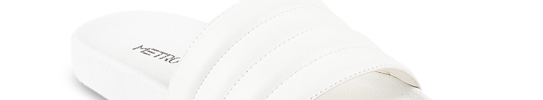 Buy Metro Women White Sliders - Flip Flops for Women 17311866 | Myntra
