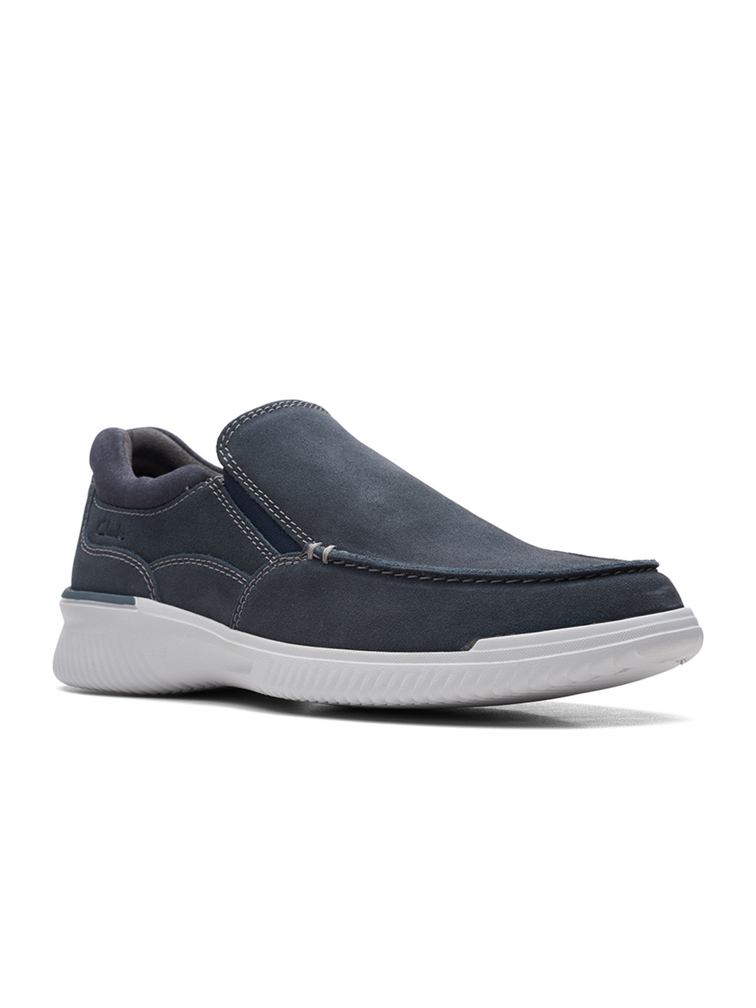 clarks navy blue clogs