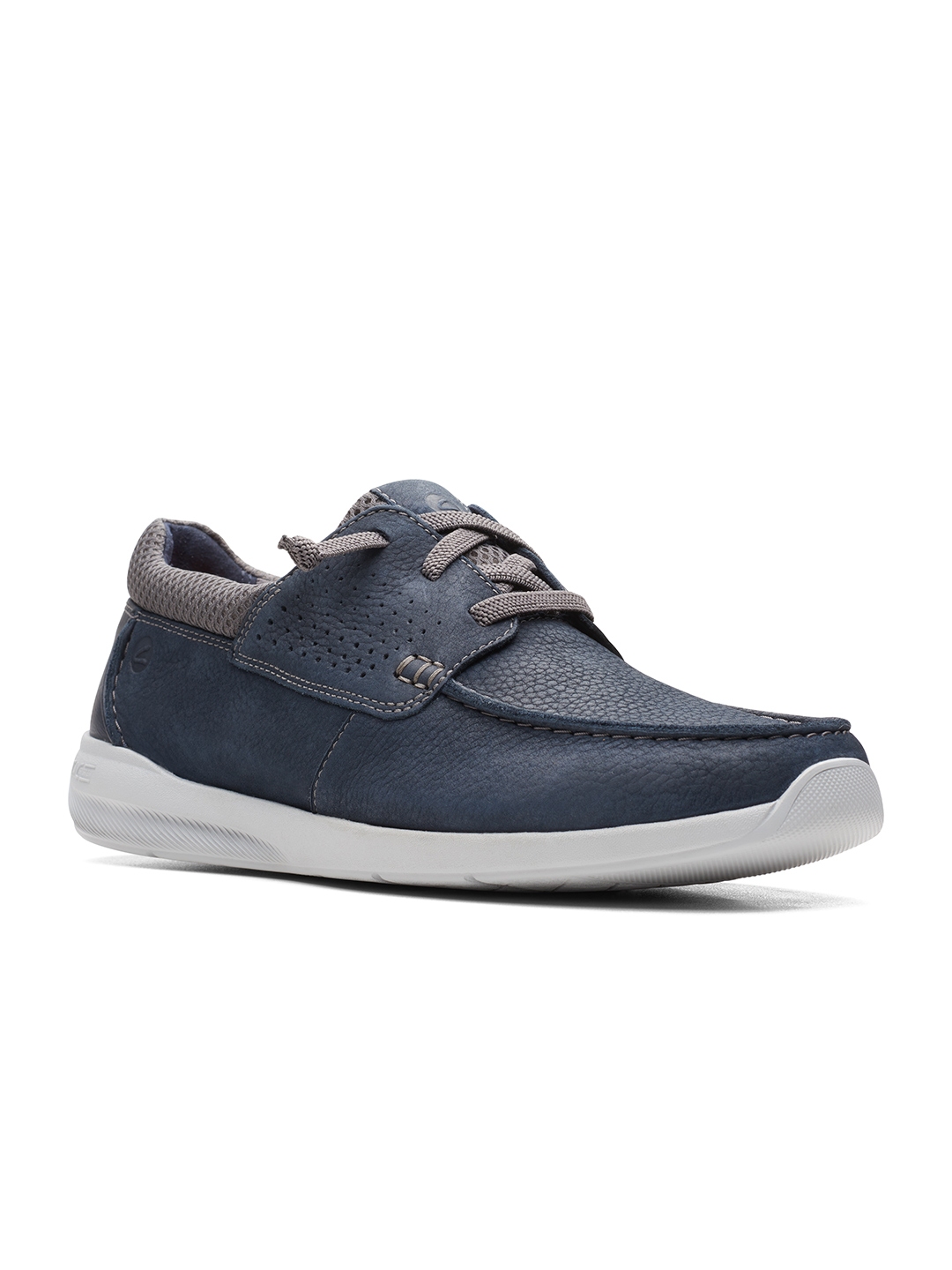 Buy Clarks Men Blue Perforations Nubuck Sneakers - Casual Shoes for Men ...