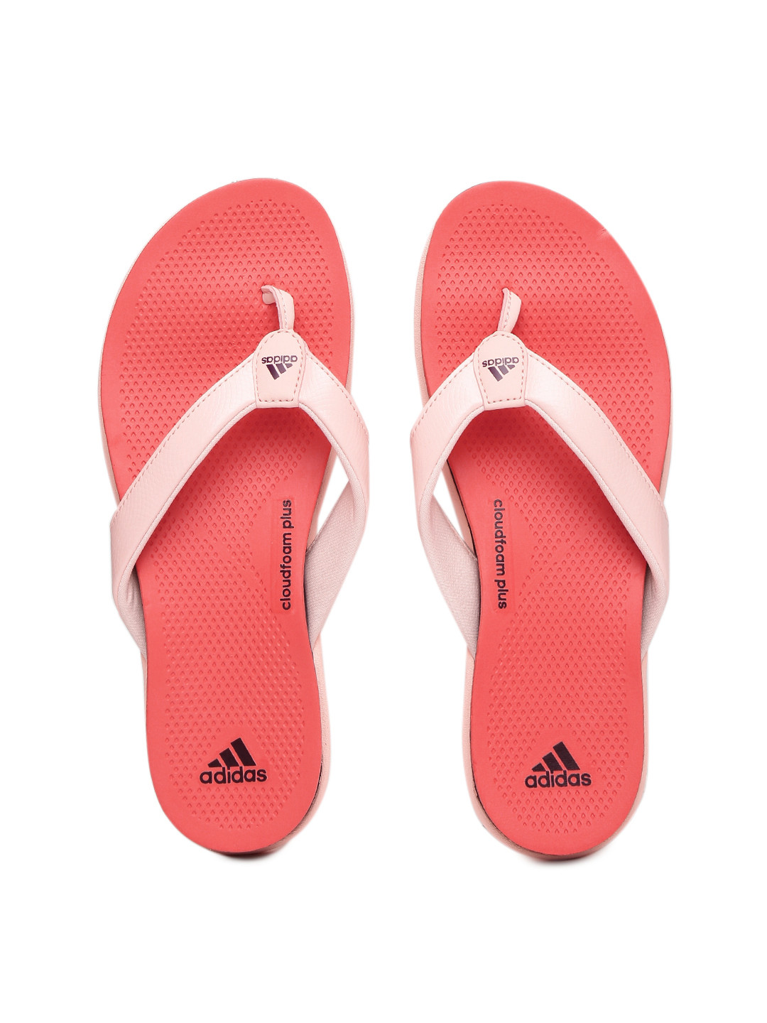 Buy ADIDAS Women Pink & Orange Cloudfoam Plus Flip Flops Flip Flops