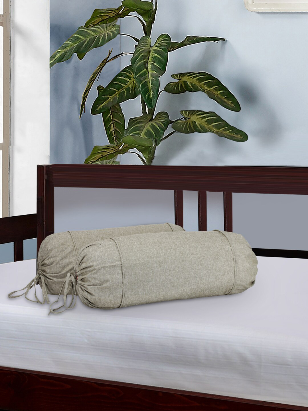 Buy SHADES Of LIFE Beige Bolster Cover Bolsters for Unisex 17313398