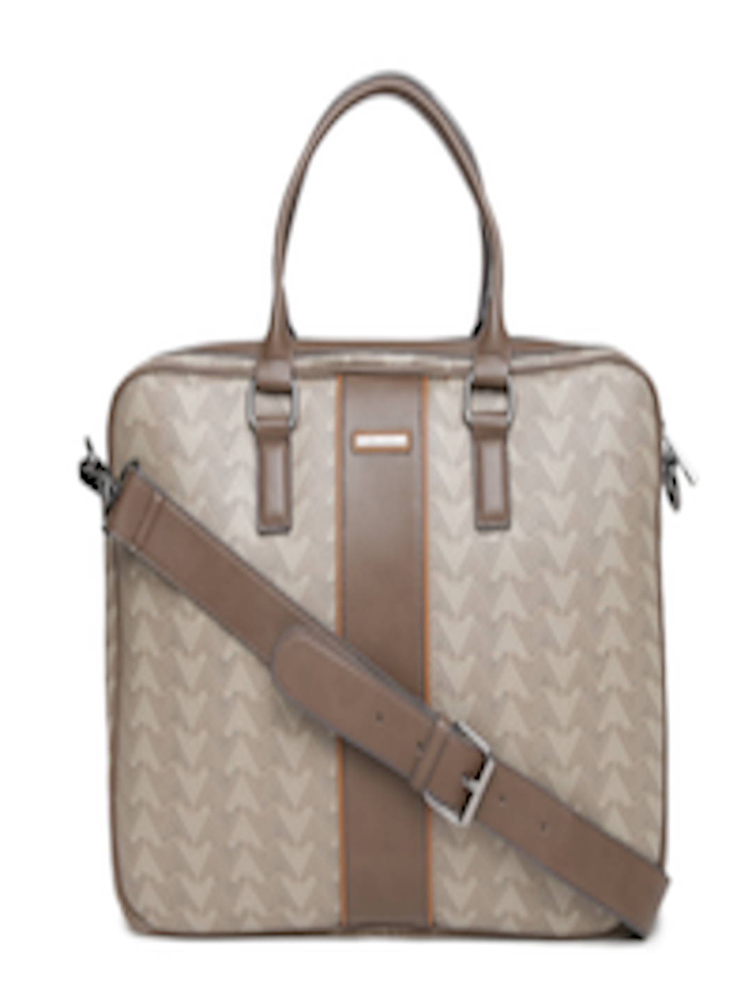 Buy ALDO Men Beige Printed Laptop Bag With Shoulder Strap - Laptop Bag ...