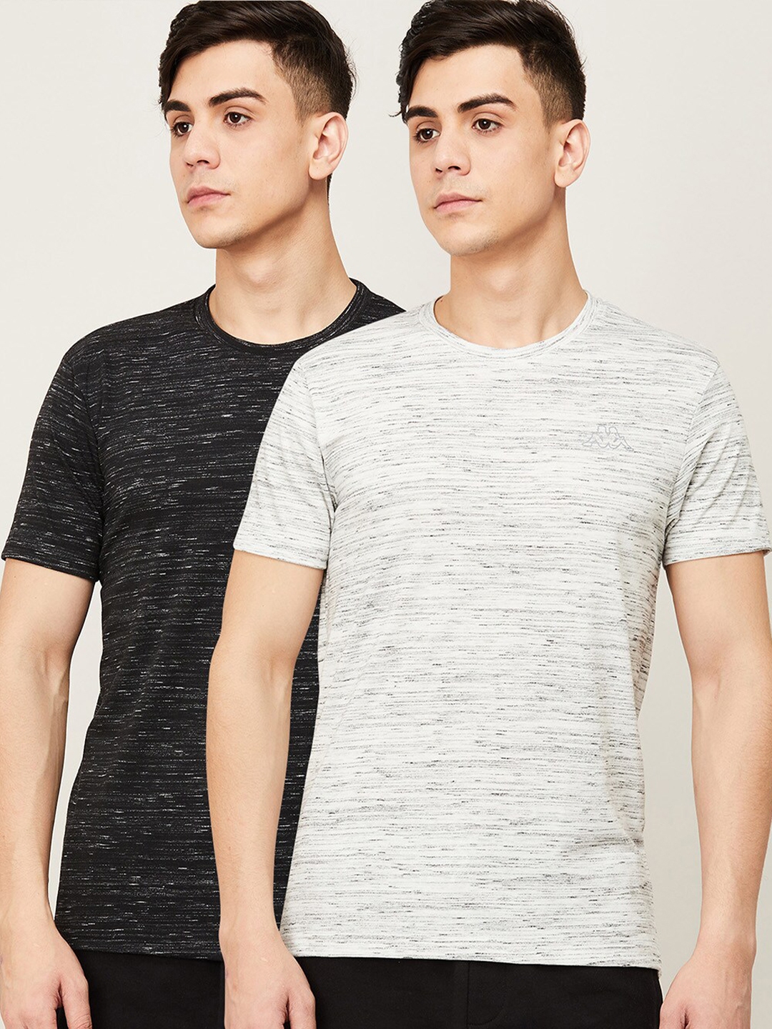 Buy Kappa Men Assorted Pack Of 2 Cotton Regular Fit T Shirt - Tshirts