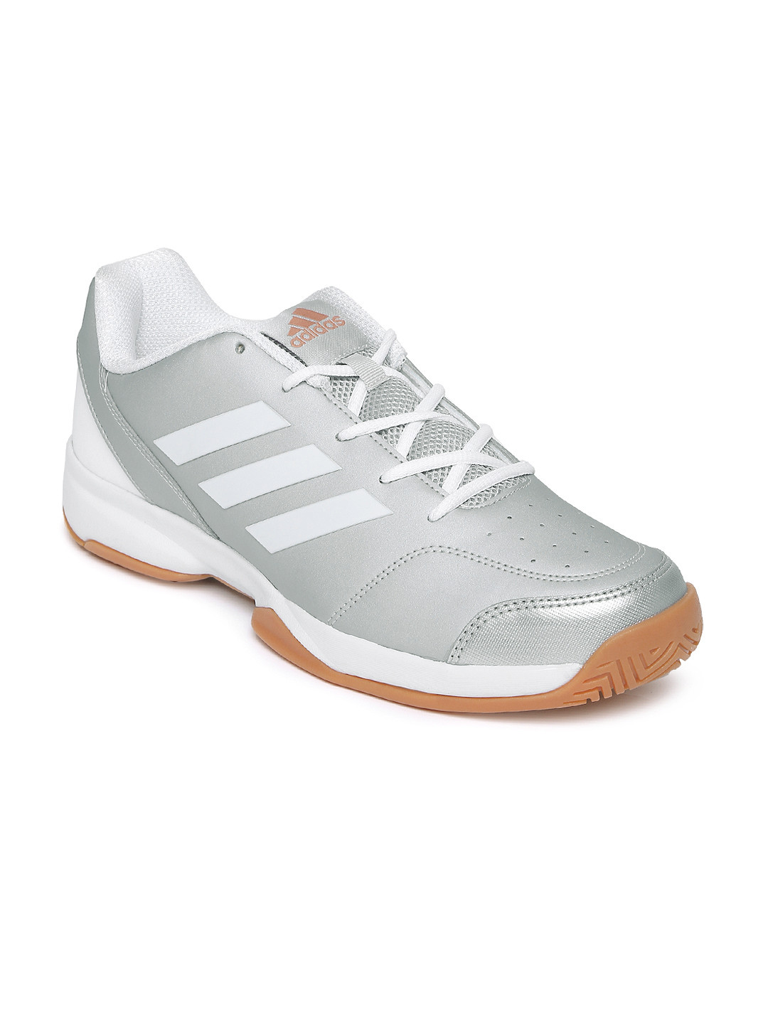 Buy ADIDAS Men Silver Toned Gumption Indoor Tennis Shoes Sports Shoes