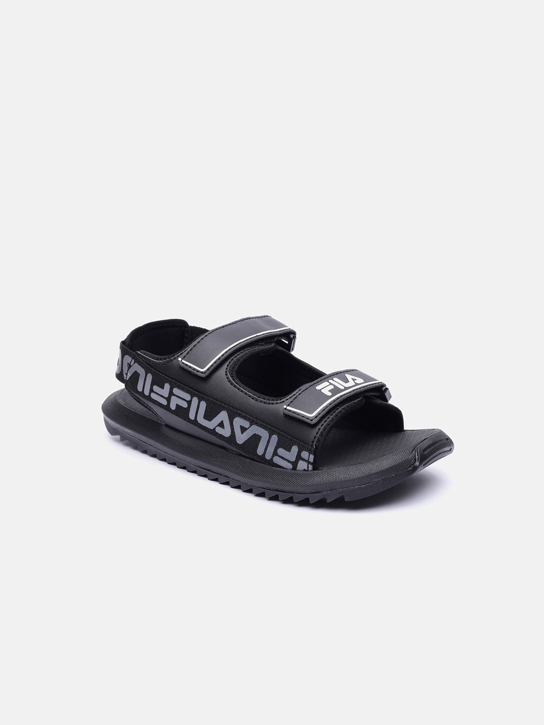Buy FILA Men Black & Black PU Comfort Sandals Sandals for Men