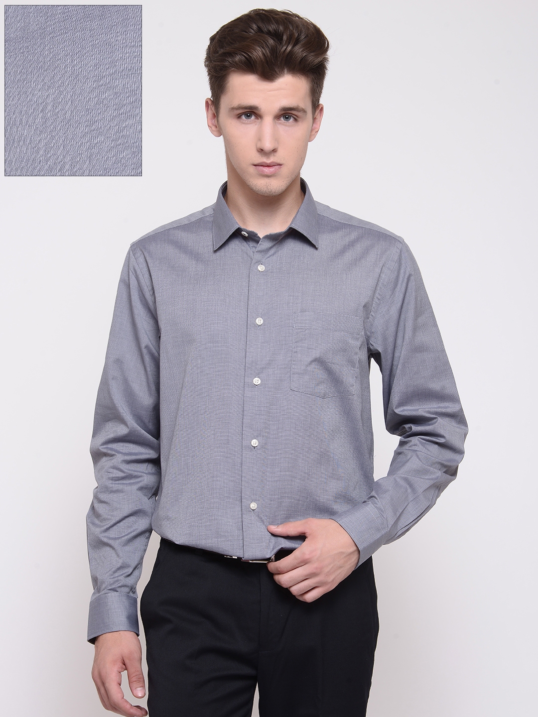 grey formal shirt for men