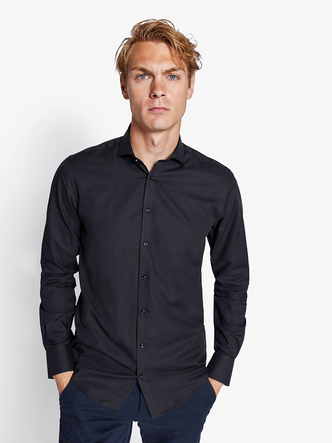 Buy Bruun & Stengade Men Black Slim Fit Casual Shirt - Shirts for Men ...