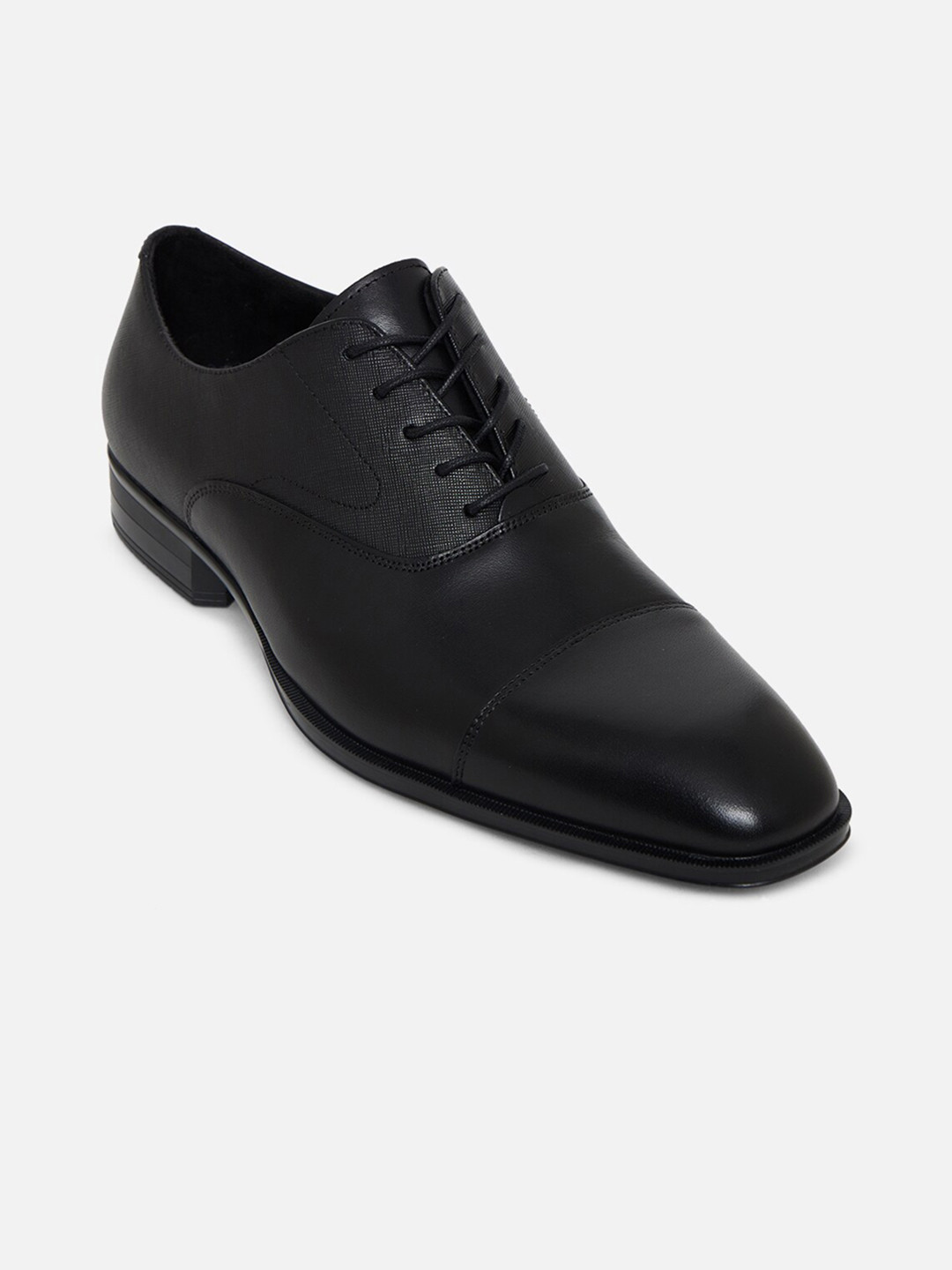 Buy ALDO Men Black Solid Leather Formal Oxfords Formal Shoes for Men