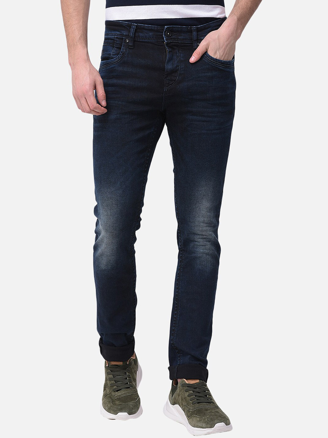 Buy Woodland Men Blue Slim Fit Stretchable Jeans Jeans for Men