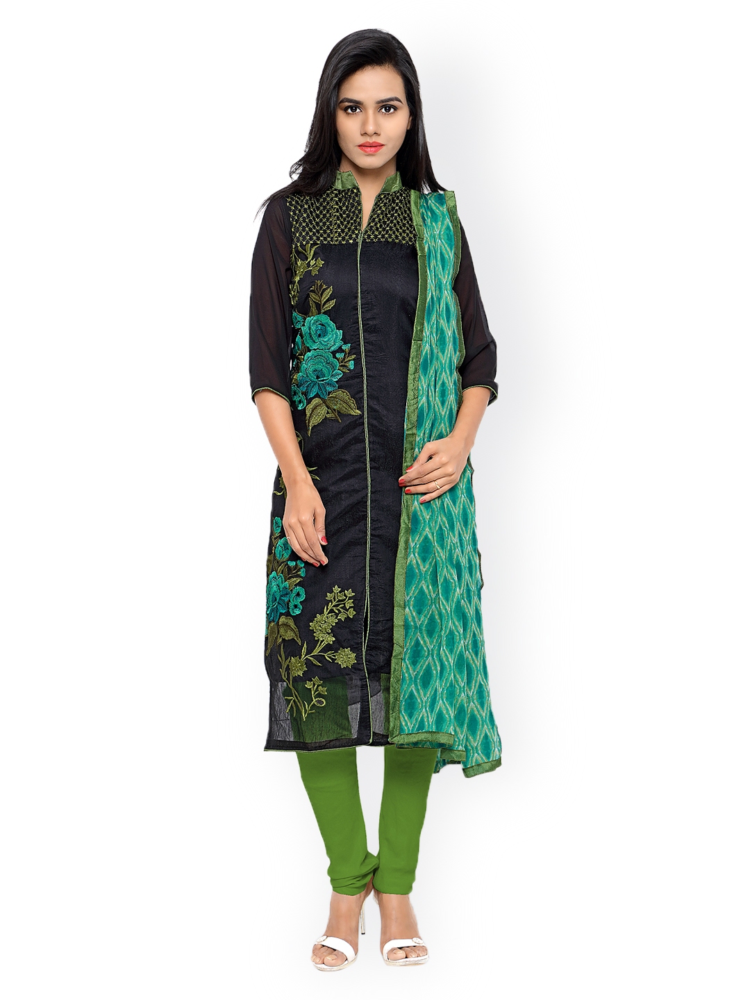 myntra unstitched churidar materials