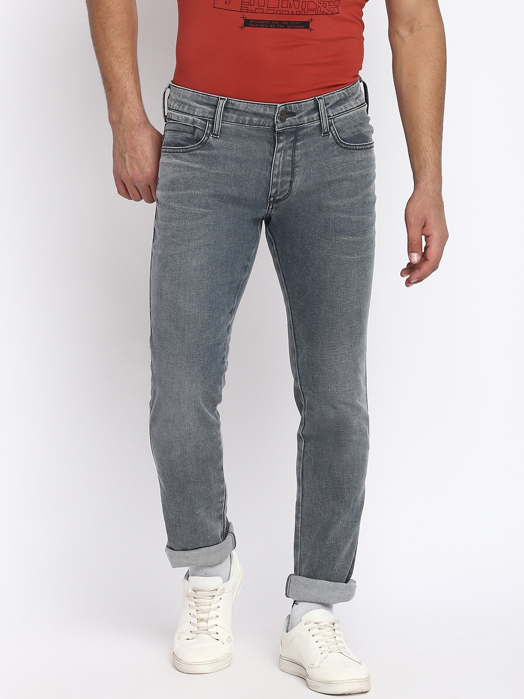 Buy Wrangler Men Grey Slim Fit Stretchable Jeans Jeans for Men