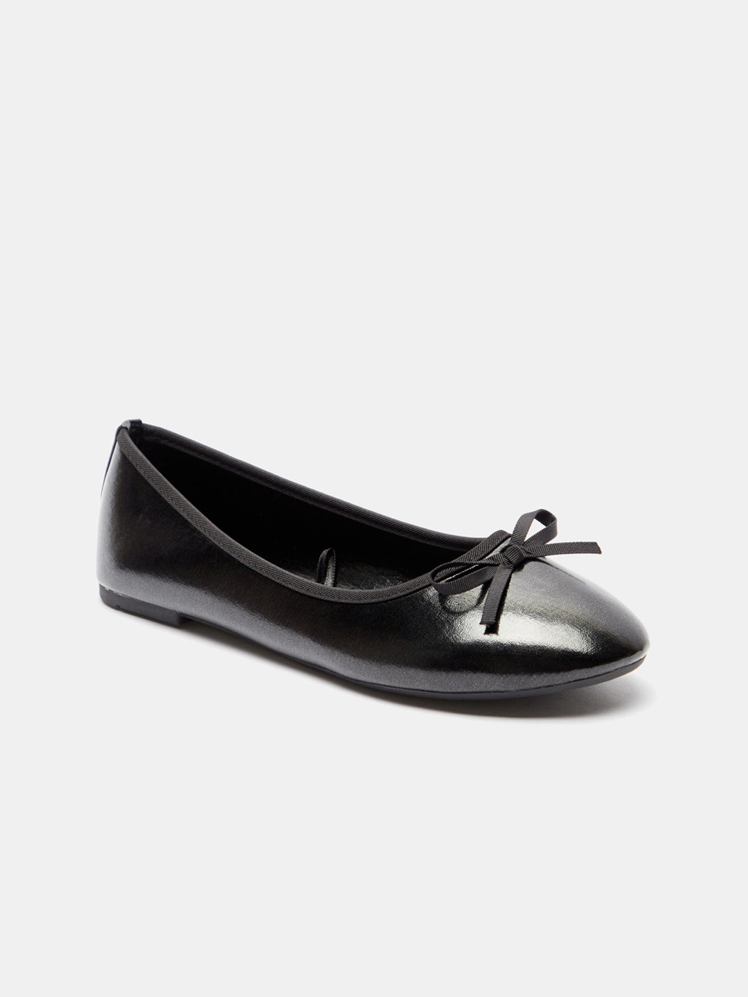 Buy Shoexpress Girls Black Ballerinas With Bows Flats for Girls