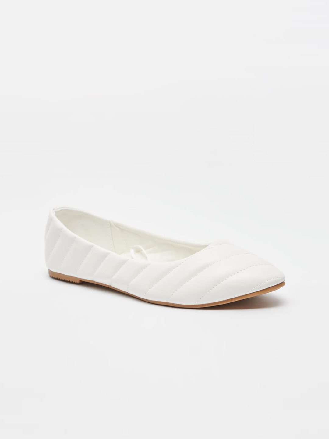 Buy Shoexpress Girls White Woven Design Ballerinas Flats for Girls