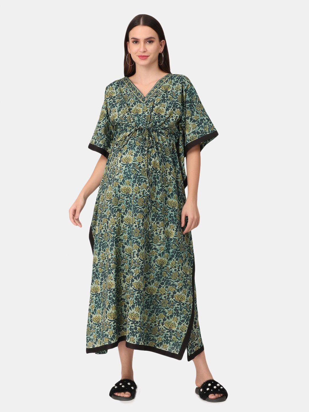 Buy The Mom Store Women Multi Color Floral Printed Pure Cotton