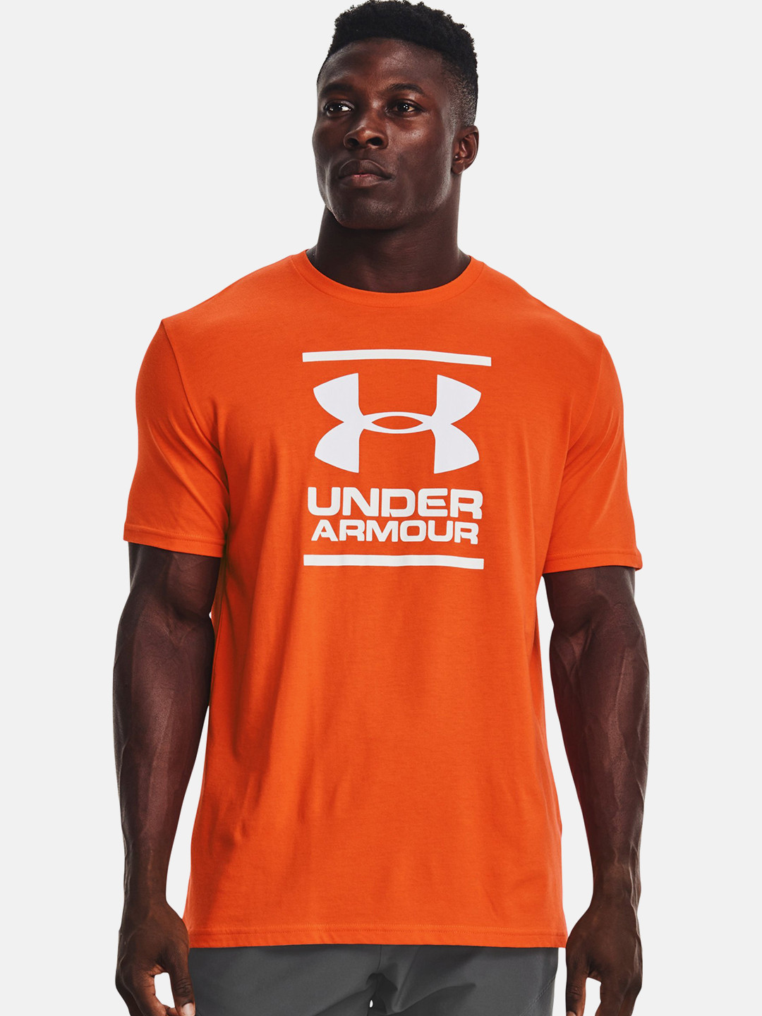 Buy UNDER ARMOUR Men Orange & White Brand Logo GL Foundation Short