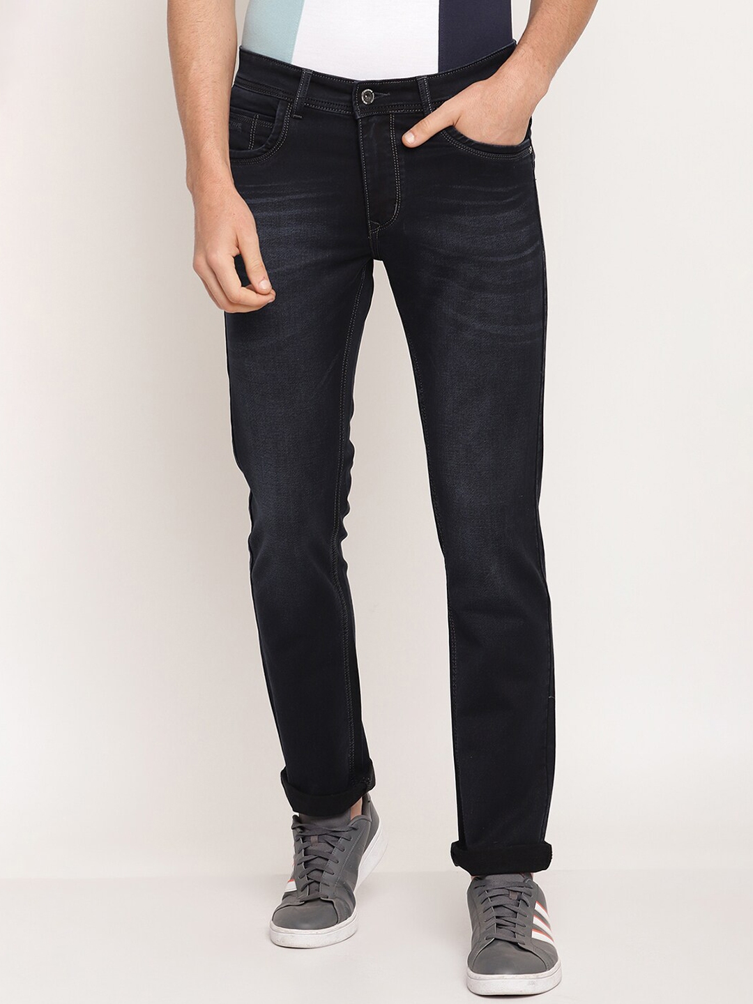 Buy Octave Men Navy Blue Regular Fit Jeans - Jeans for Men 17336188 ...