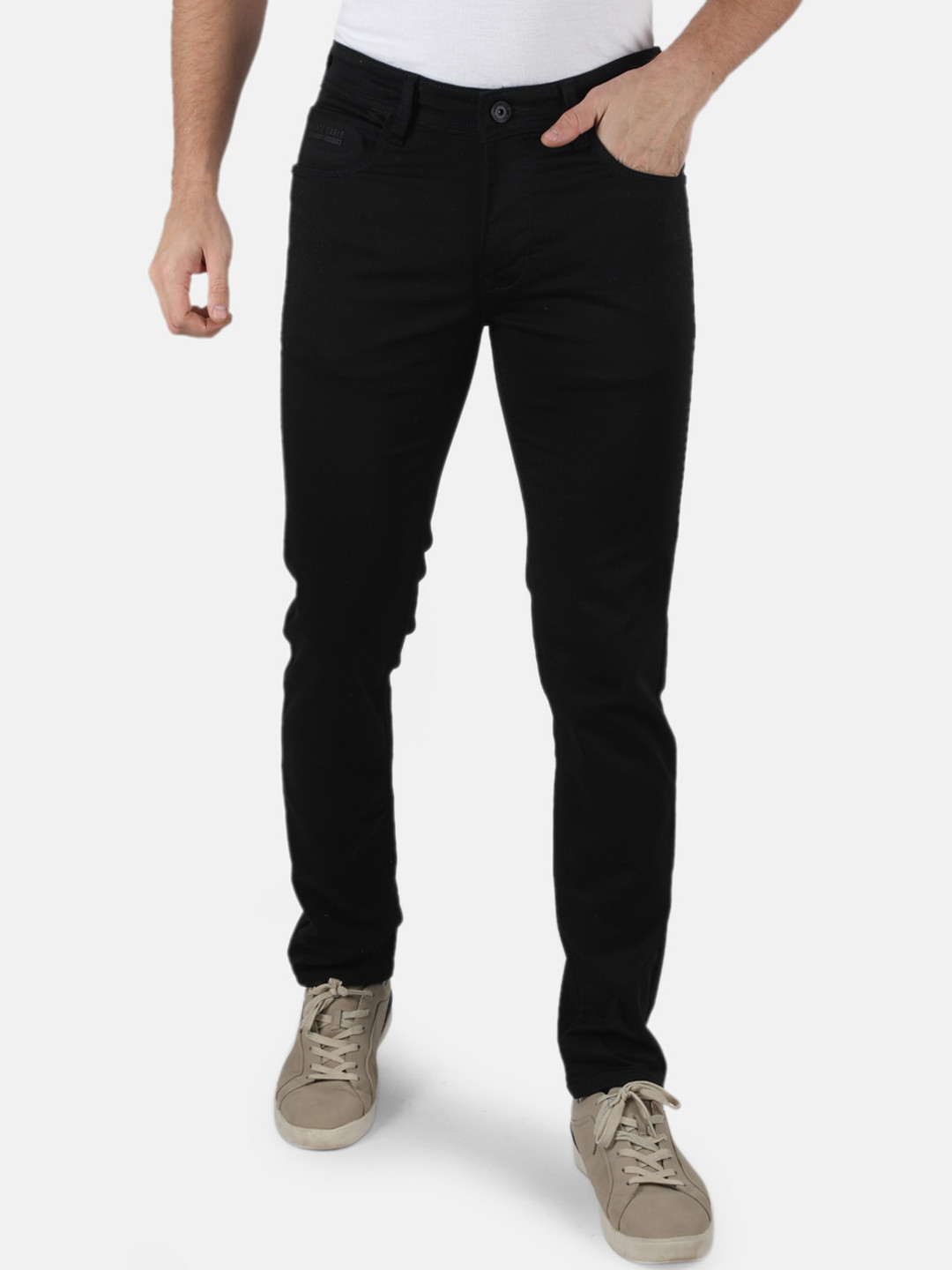 Buy Monte Carlo Men Black Skin Tight Skinny Fit Stretchable Jeans ...