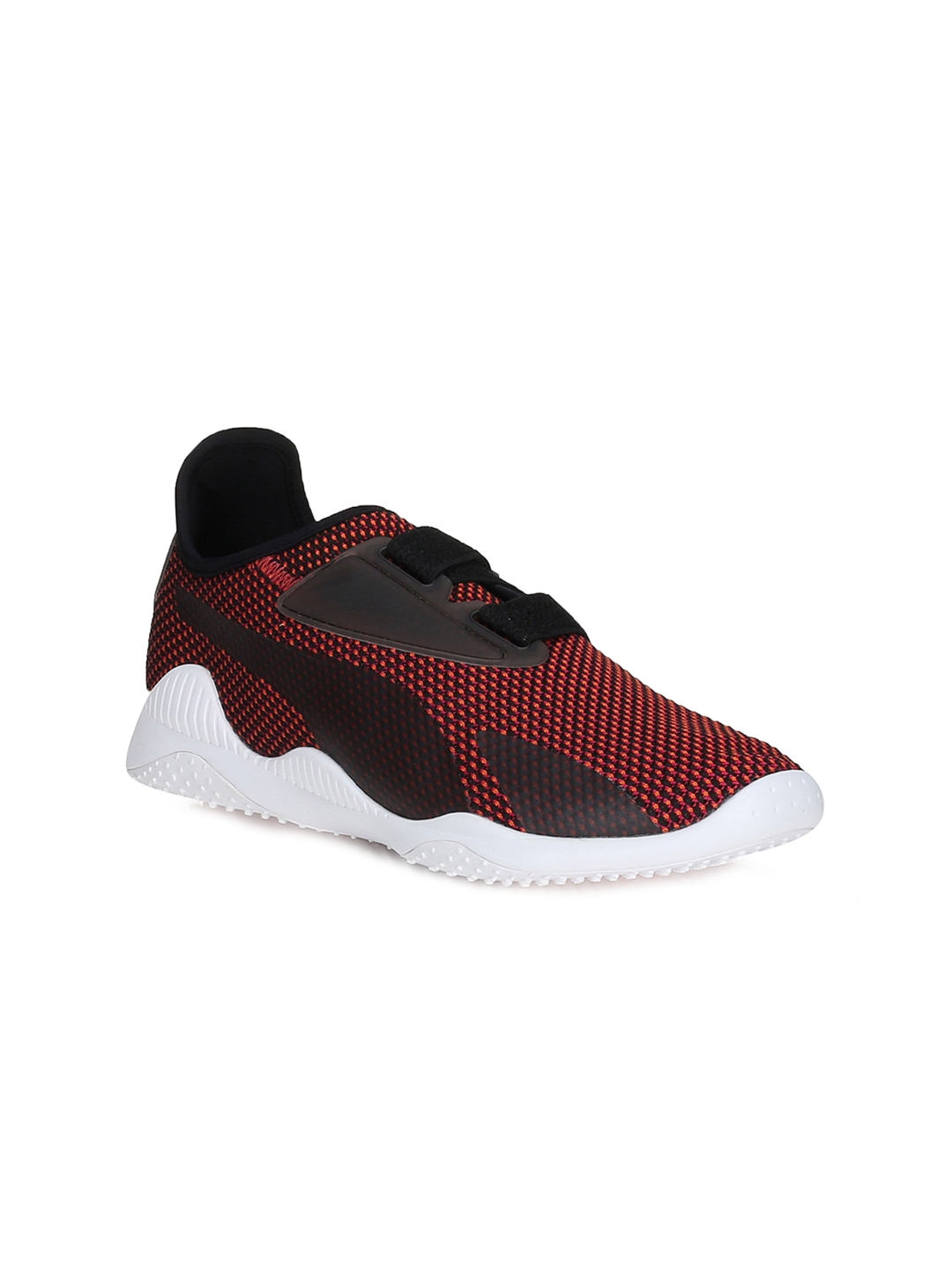 black and red puma joggers