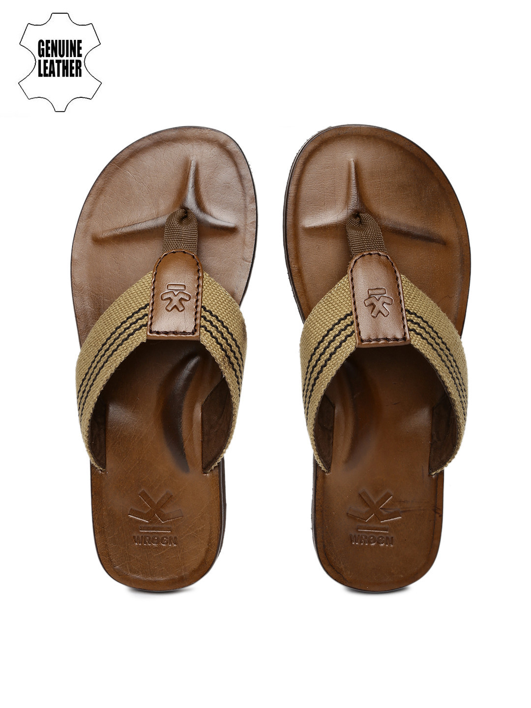 Buy WROGN Men Khaki Sandals Sandals for Men 1735539 Myntra