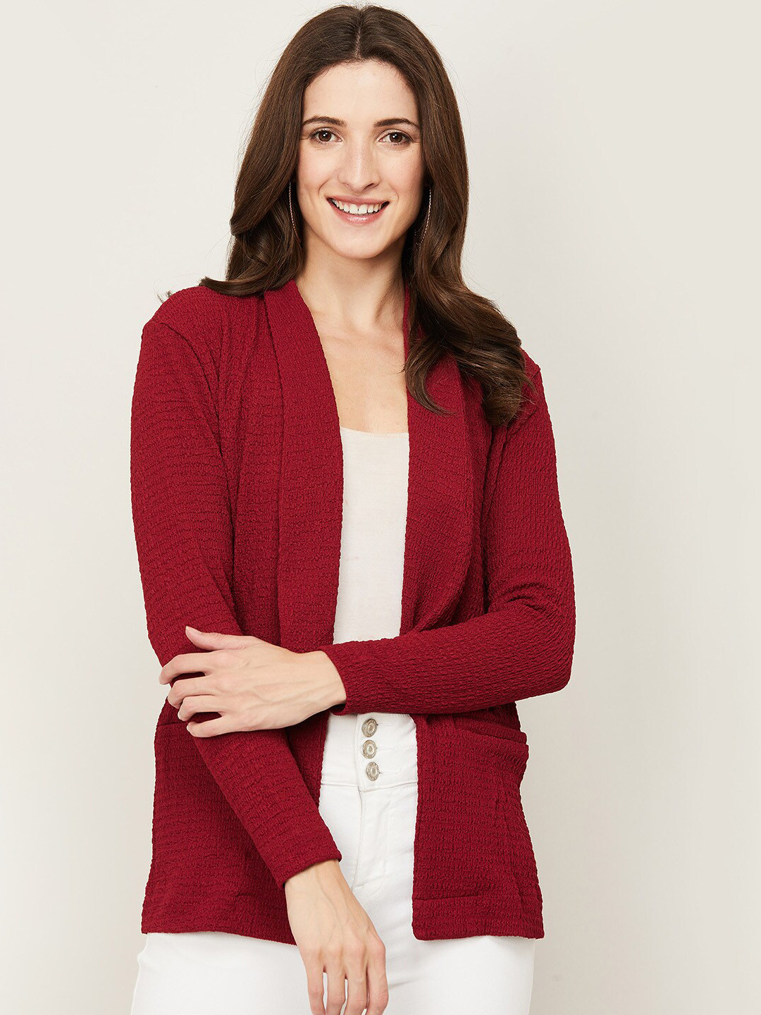 Buy CODE By Lifestyle Women Red Shrug Shrug for Women 17361926 Myntra