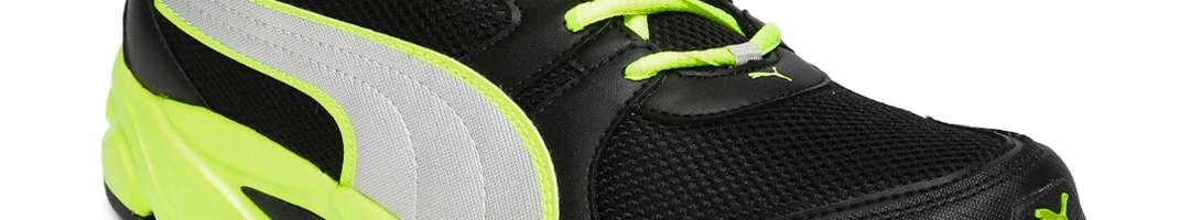 Buy Puma Men Black & Fluorescent Green Strike Fashion Running Shoes ...