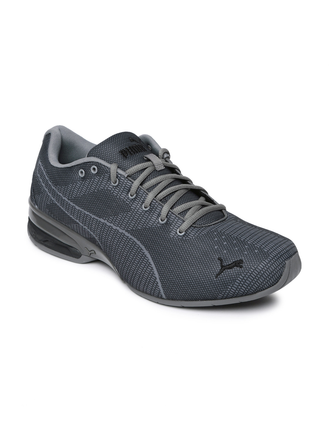 puma men grey running shoes