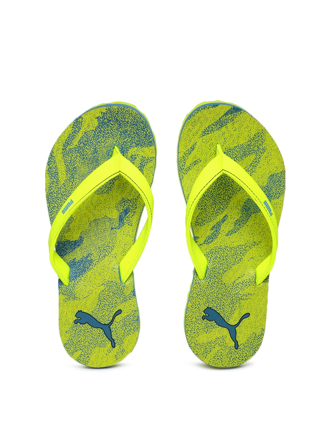 puma green flip flops