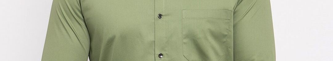 Buy JAINISH Men Olive Green Smart Slim Fit Formal Shirt - Shirts for ...