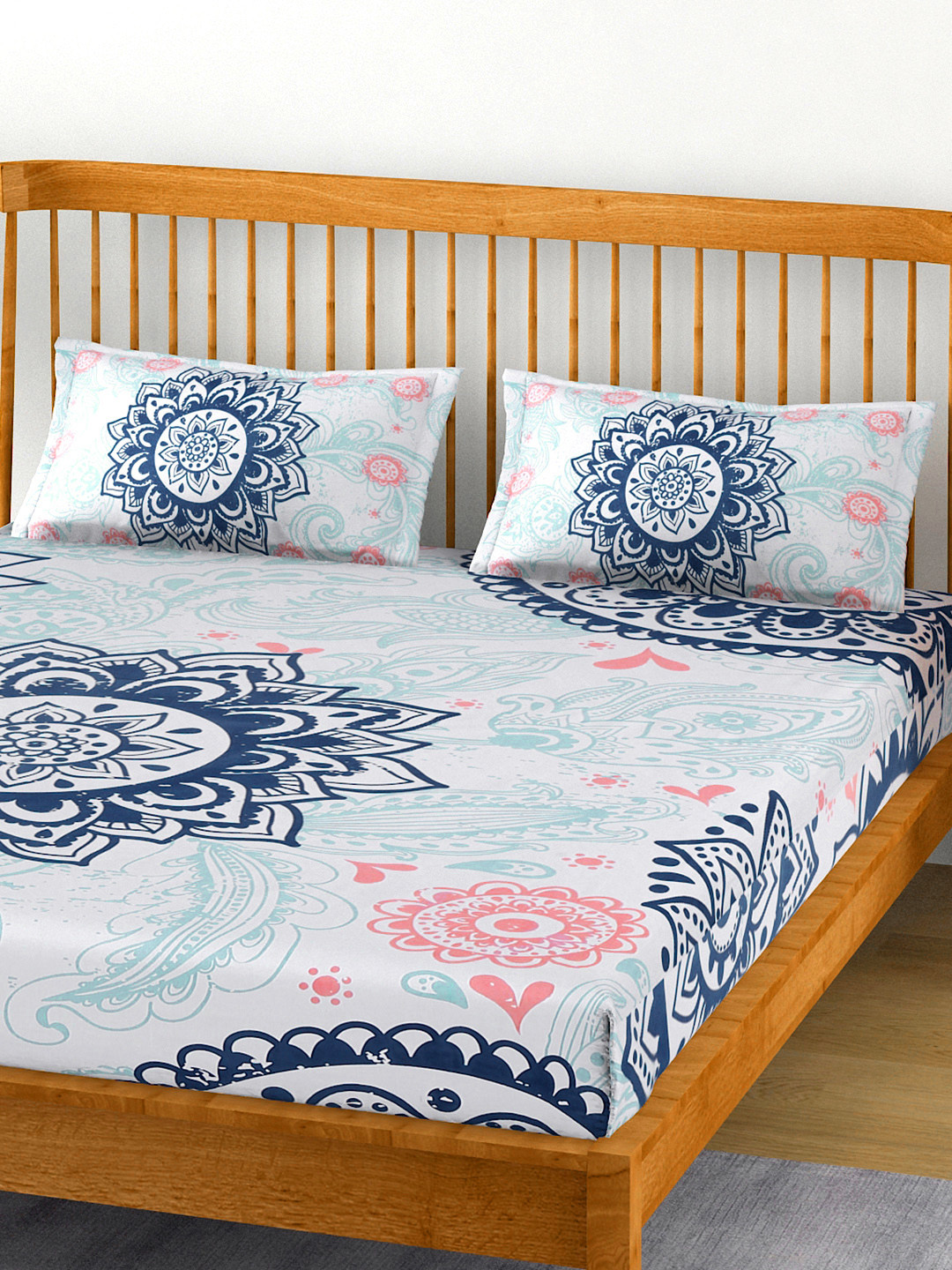 Buy EK BY EKTA KAPOOR Utkarsh Mandala Print 120 TC Cotton King Bedsheet