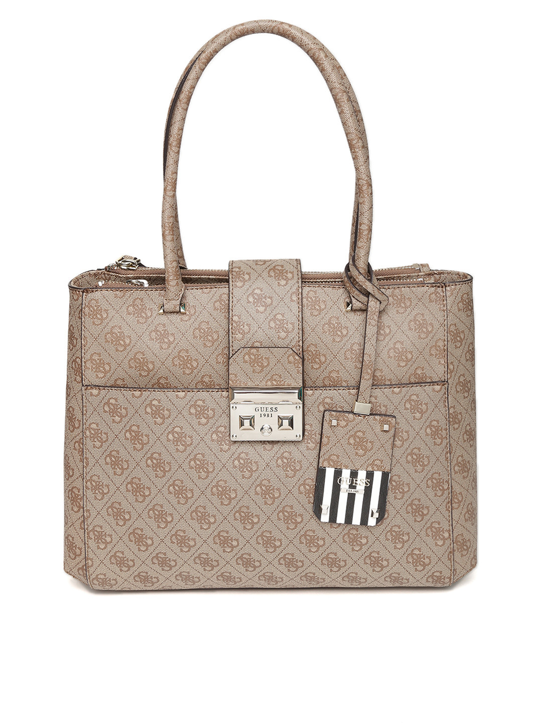 Buy GUESS Brown Printed Shoulder Bag Handbags for Women 1738187 Myntra