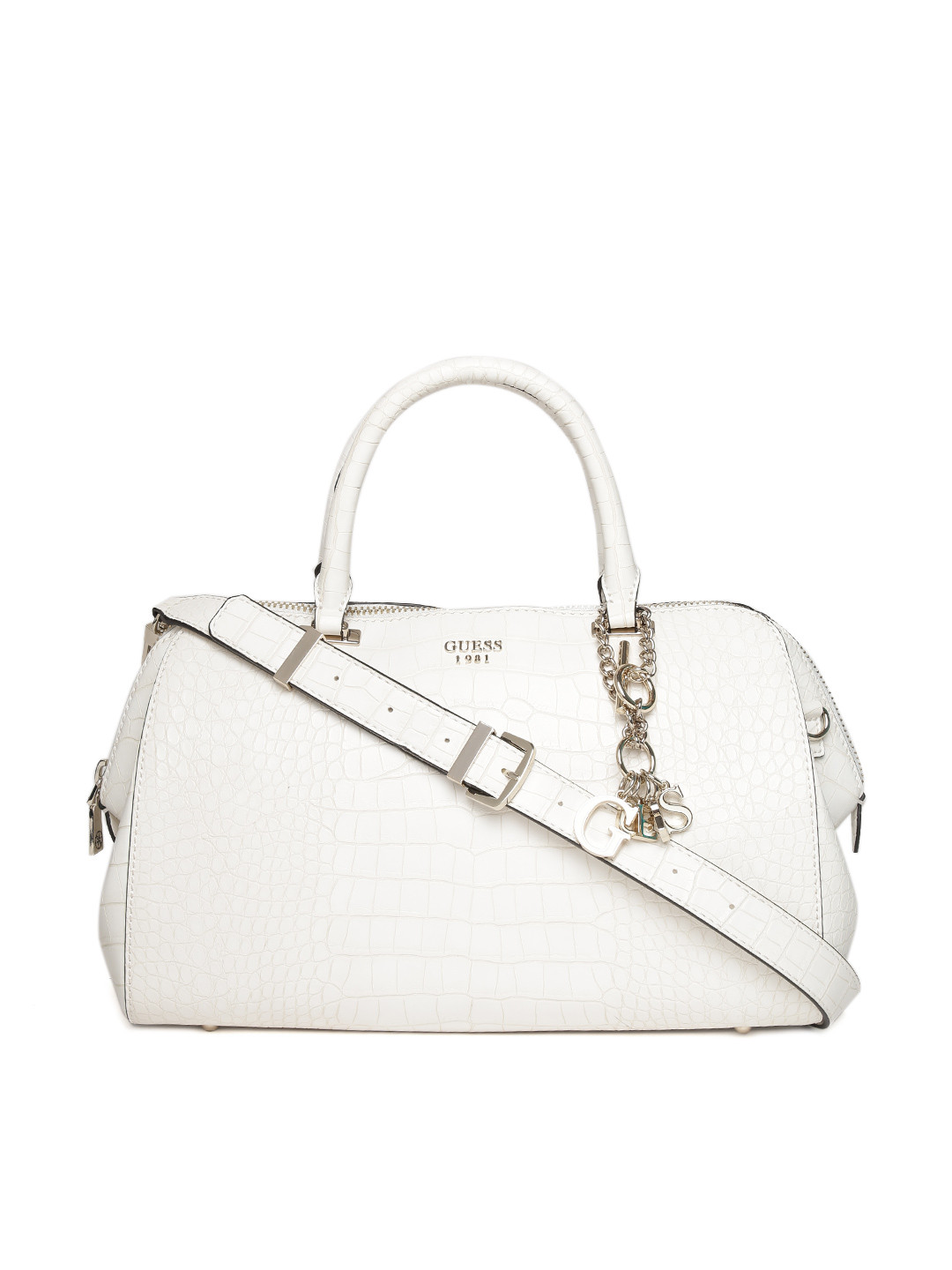 Buy GUESS Off White Croc Textured Handheld Bag With Sling Strap - Handbags for Women 1738193 