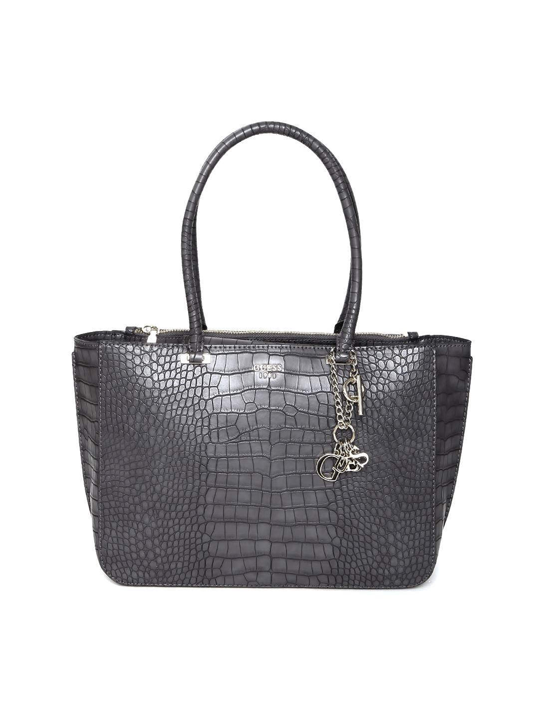 Buy Guess white Katey Croc Mini Top Zip Shoulder Bag for Women in Dubai, Abu Dhabi