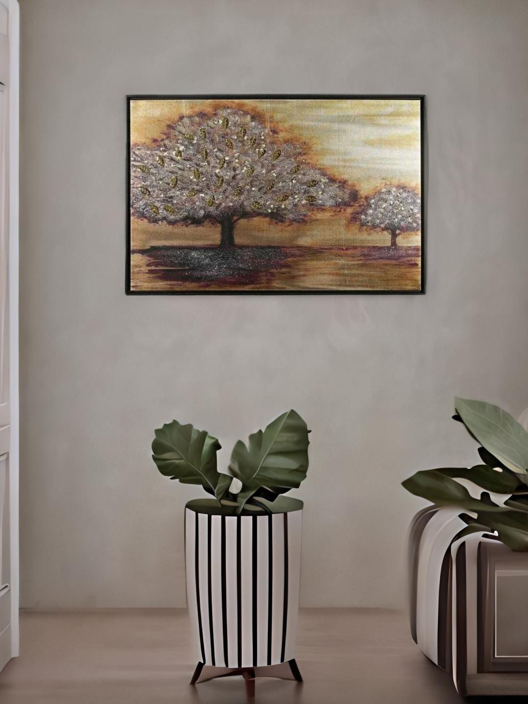 Buy Athome By Nilkamal Brown Tree Painting Framed Wall Art Wall Art