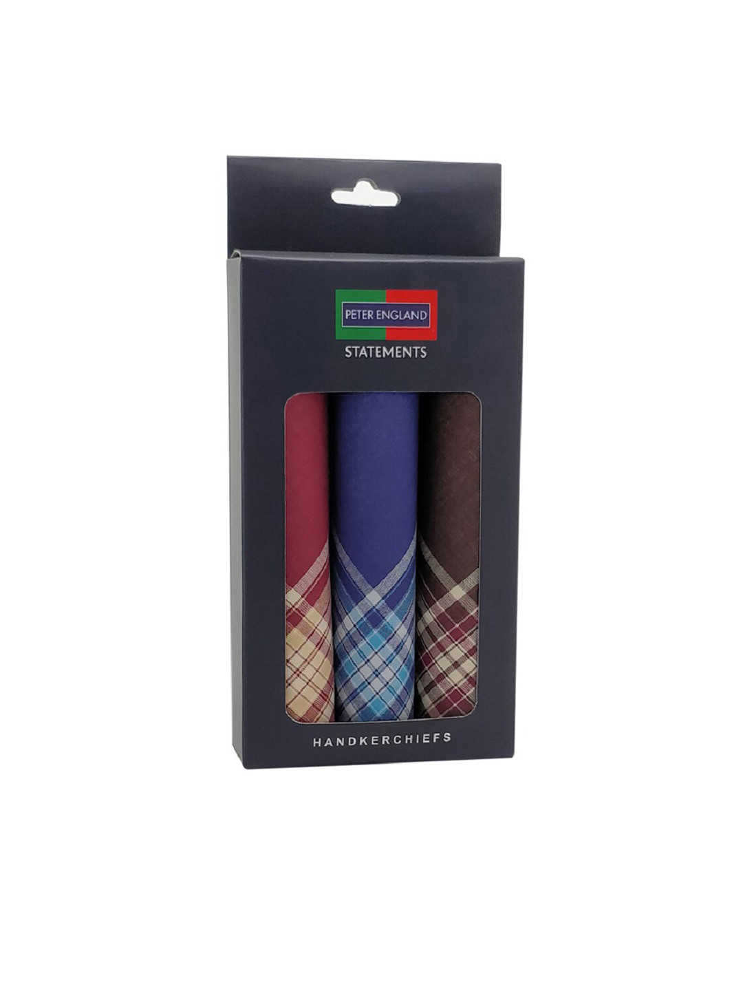 Buy Peter England Pack Of 3 Red Cotton Handkerchief Handkerchief for