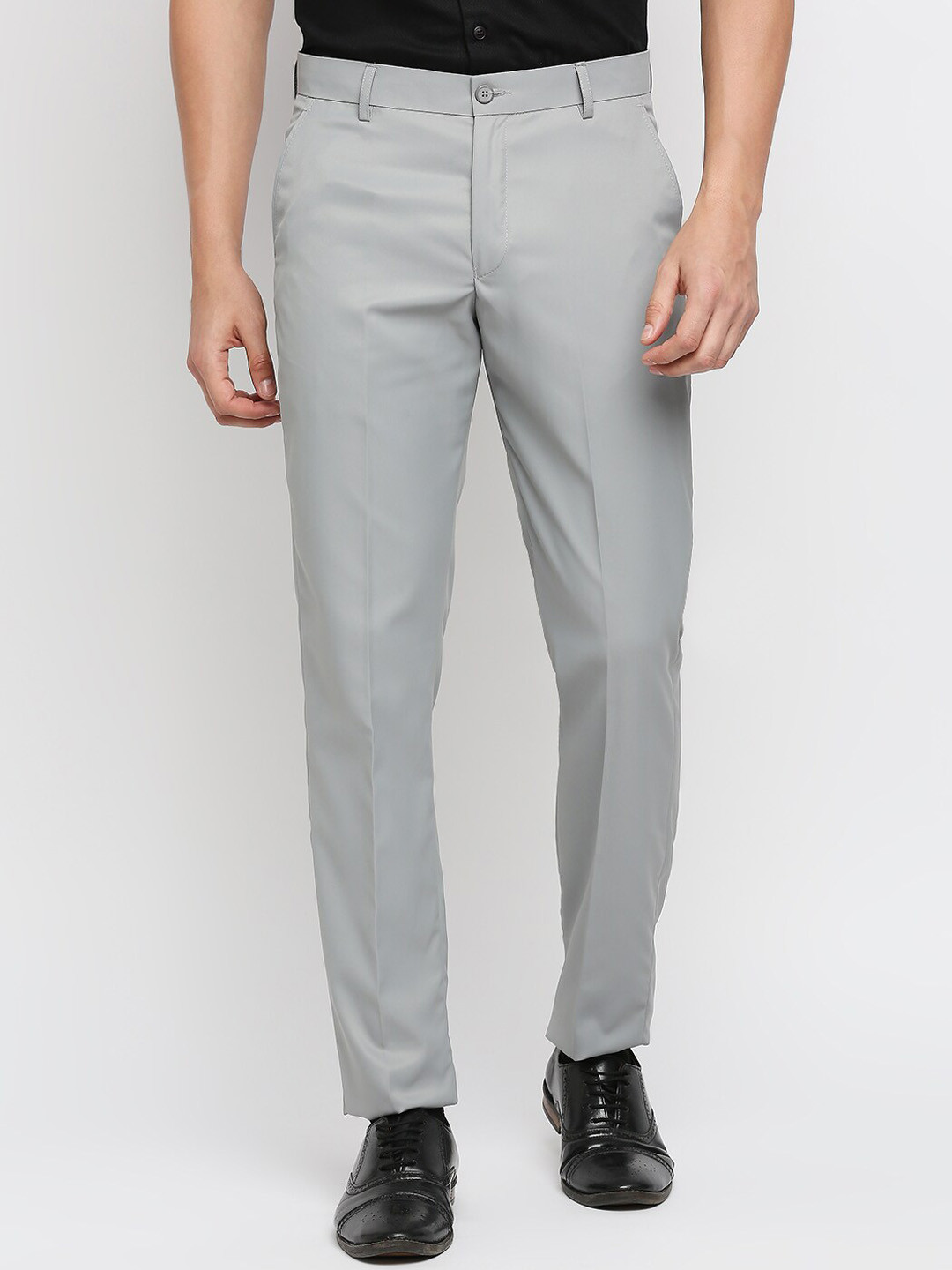 Buy Solemio Men Grey Relaxed Trousers - Trousers for Men 17391496 | Myntra
