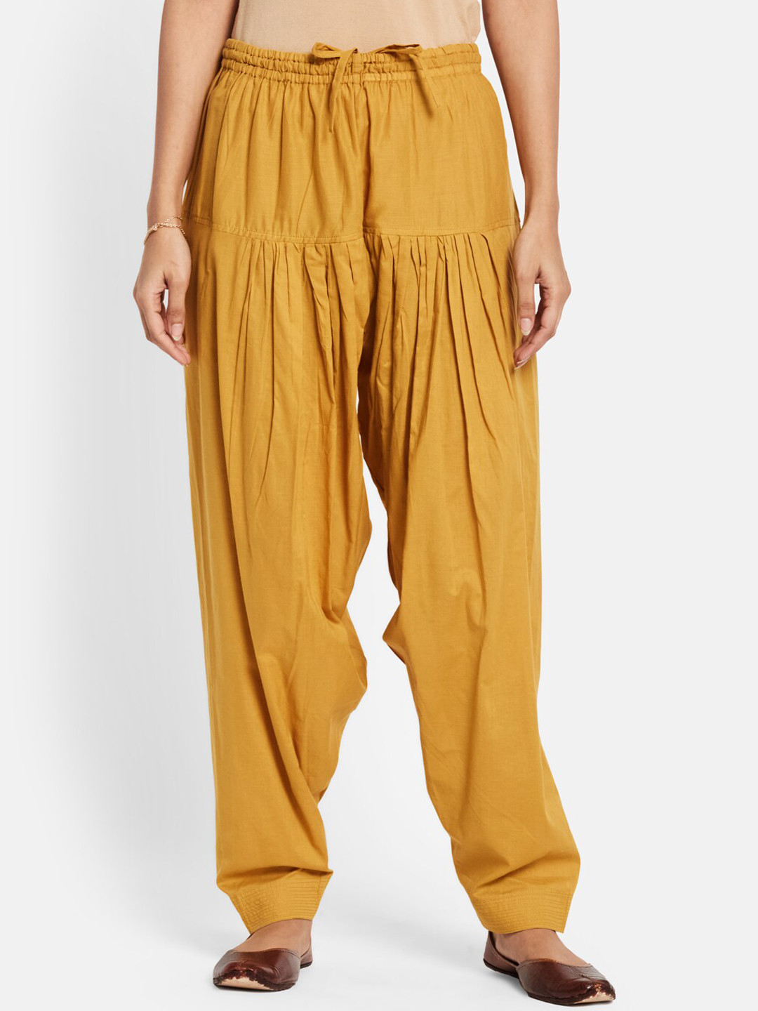 Yellow Pure Cotton Salwar Suit Pant