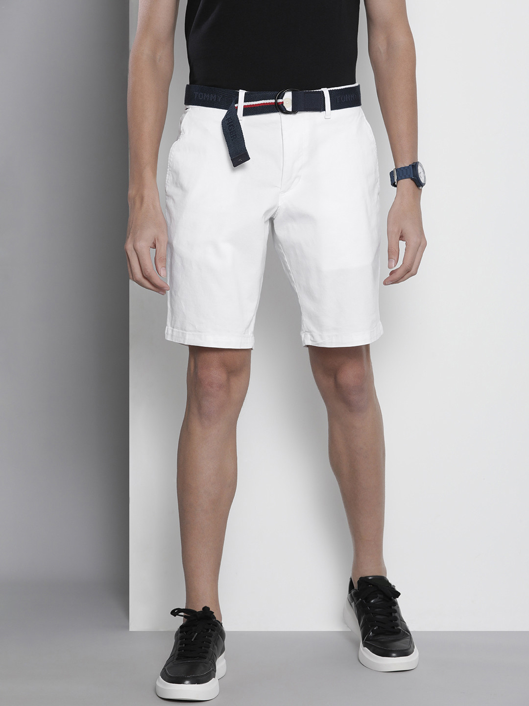 Buy Tommy Hilfiger Men White Solid Chino Shorts Shorts for Men
